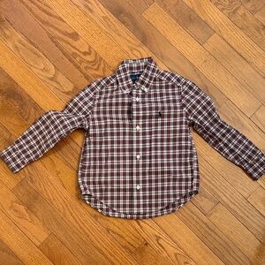 Ralph Lauren 3t Plaid Shirt - red, green